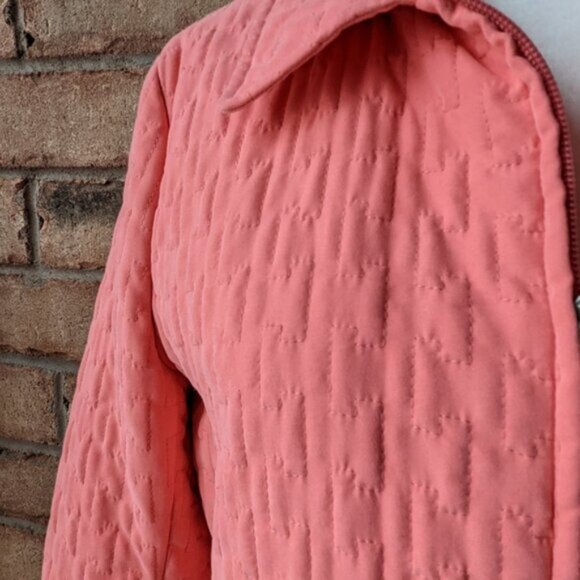 Denver Hayes quilted salmon pink zip jacket - Picture 3 of 7